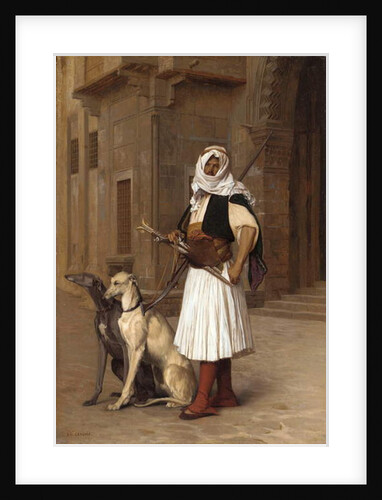Anaute Avec Deux Chiens Whippets, 1867 by Jean Leon Gerome