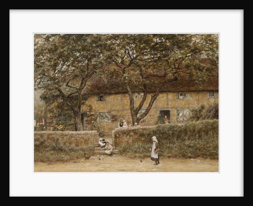 Children Outside a Cottage by Helen Allingham