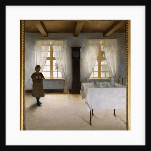 An Interior with a Young Girl Serving Tea, 1901 by Peter Vilhelm Ilsted