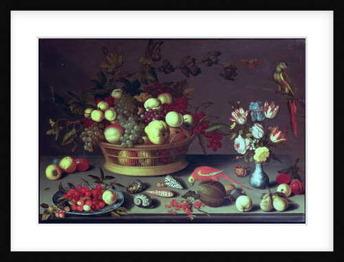 A Basket of Grapes and other Fruit by Balthasar van der Ast