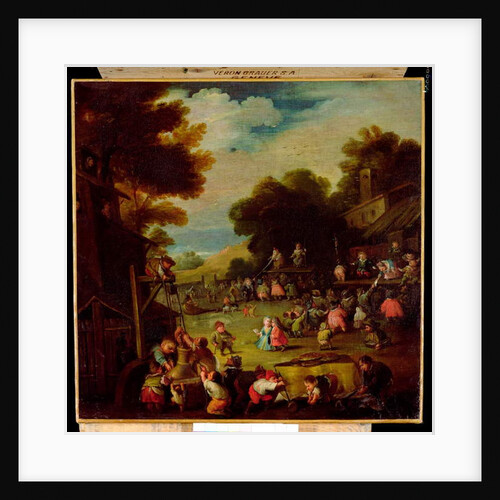 Pygmies at a Fair, Drawing Water from a Well in the Foreground and Watching Theatrical Performances Beyond by Faustino Bocchi or Boccasi