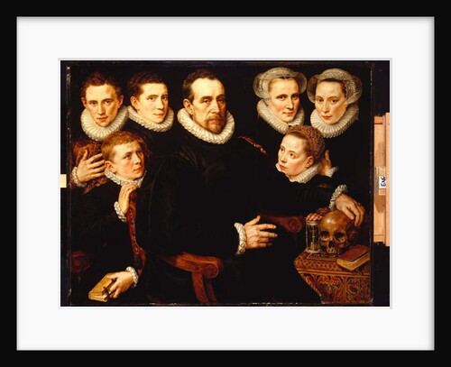 A Group Portrait of a Gentleman Aged 57 by Adriaen Thomasz Key