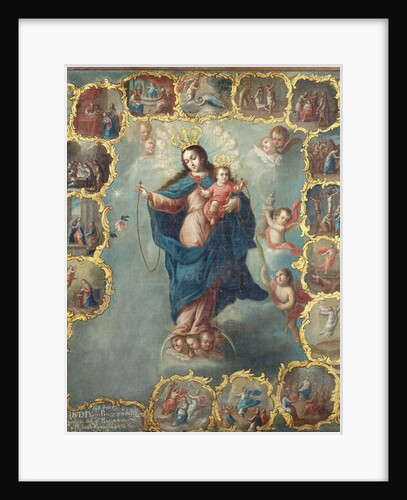 The Immaculate Conception with the Fifteen Mysteries of the Rosary by Miguel Cabrera