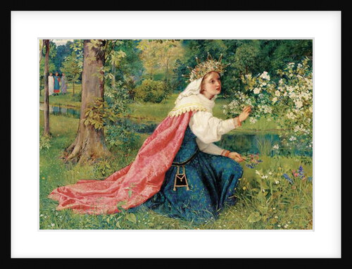 Matilda - Dante, Purgatorio, Canto 28, 1859 by George Dunlop Leslie