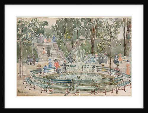 Fountain, Central Park by Maurice Brazil Prendergast