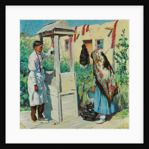 A Pueblo Well Scene by Walter Ufer
