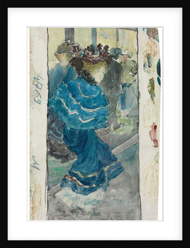 Elegant Woman in a Blue Dress, c.1893-94 by Maurice Brazil Prendergast