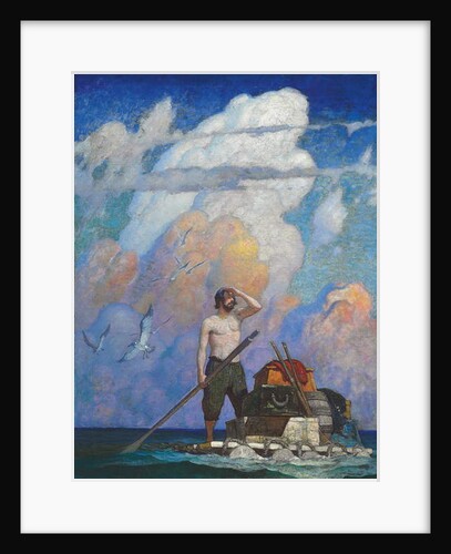 For a Mile, or Thereabouts, My Raft Went Very Well, 1920 by Newell Convers Wyeth