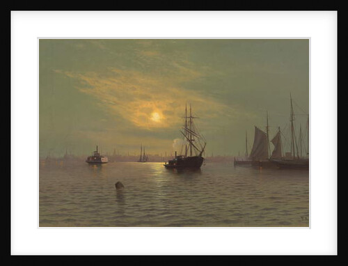 Hoboken at Midnight, 1872 by Francis Augustus Silva