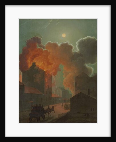 A Fire in Boston by Moonlight, c.1830-1835 by Robert Salmon