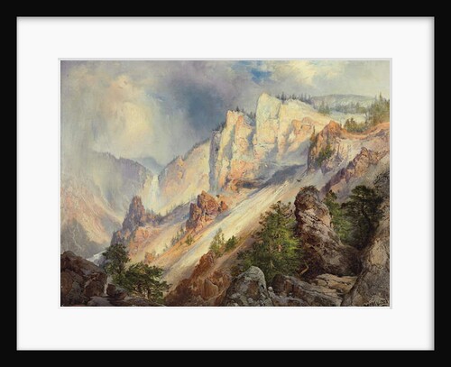 A Passing Shower in the Yellowstone Canyon, 1903 by Thomas Moran