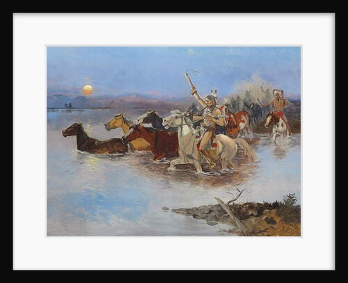 Crossing the River, c.1895 by Charles Marion Russell