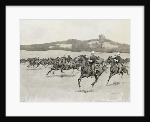 Battery K at Drill in the Berkshire Hills, Massachusetts, 1895 by Frederic Remington