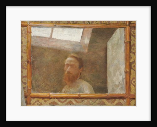 Self Portrait with a Bamboo Mirror; Autoportrait au miroir de bambou, c.1890 by Edouard Vuillard