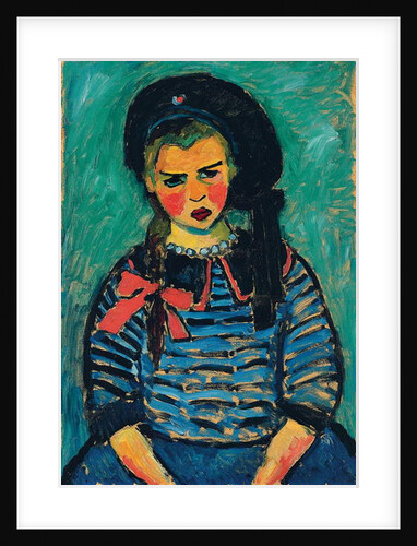 Girl with a Red Bow; Madchen mit roter Schleife, 1911 by Alexej von Jawlensky