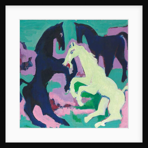 Three Horses; Drei Pferde, c.1923 by Ernst Ludwig Kirchner