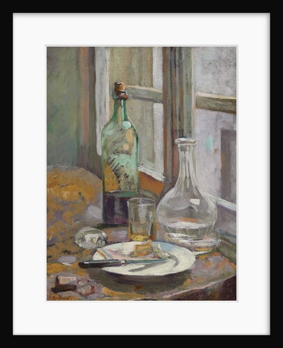 Still Life with Bottle and Jug; Nature morte avec bouteille et carafe, c.1889-1890 by Edouard Vuillard