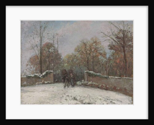 Entering the Forest of Marly,; Entree de la foret de Marly, effet de neige, c.1870 by Camille Pissarro