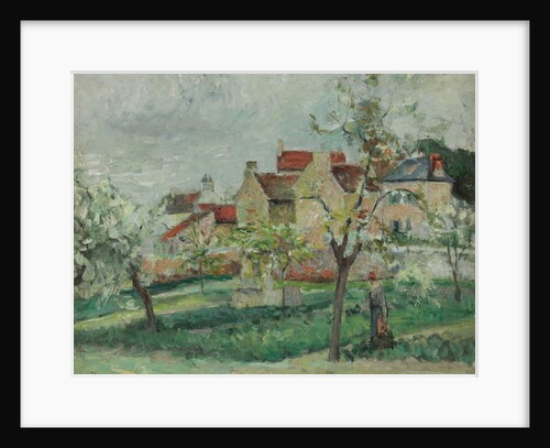 Flowering Plum Tress, Pontoise; Pruniers en fleur, Pontoise, c.1876 by Camille Pissarro