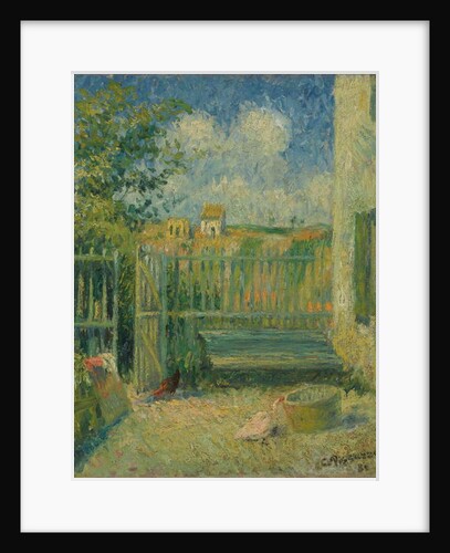 The Courtyard of Maison Rondest, Pontoise; La cour de la maison Rondest, Pontoise, 1880 by Camille Pissarro