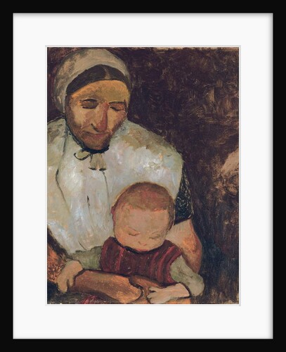Seated Woman with Child on Her Lap by Paula Modersohn-Becker