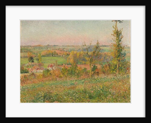 The Hills of Thierceville Seen from the Country Lane, Vicinity of Eragny; Les coteaux de Thierceville vus de la cavee, environs d'Eragny, 1884 by Camille Pissarro