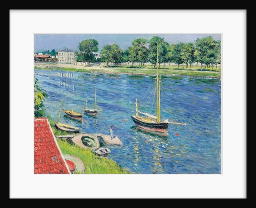 The Seine at Argenteuil, Boats at Anchor by Gustave Caillebotte