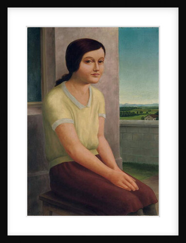 Seated Girl; Sitzendes Madchen, 1927 by Georg Schrimpf