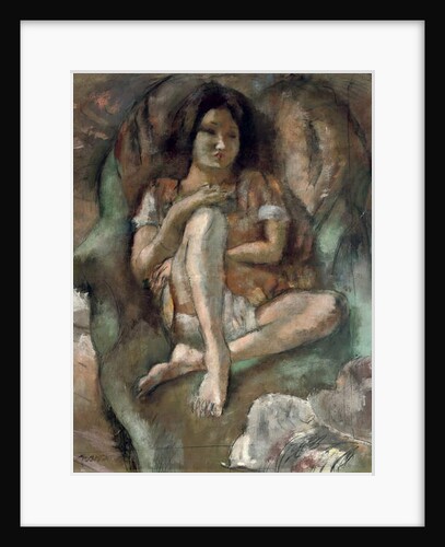 Young Girl in an Armchair; Jeune fille au fauteuil, 1922 by Jules Pascin