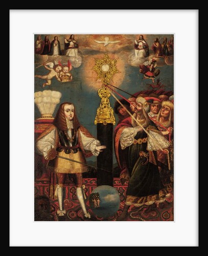 Charles II in Defense of the Eucharist, late 17th century by Cuzco School