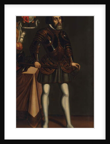 Portrait of Hernan Cortes, 19th century by Mexican School