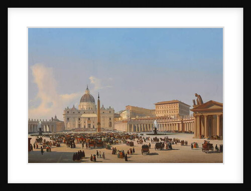 Piazza San Pietro, Roma by Ippolito Caffi