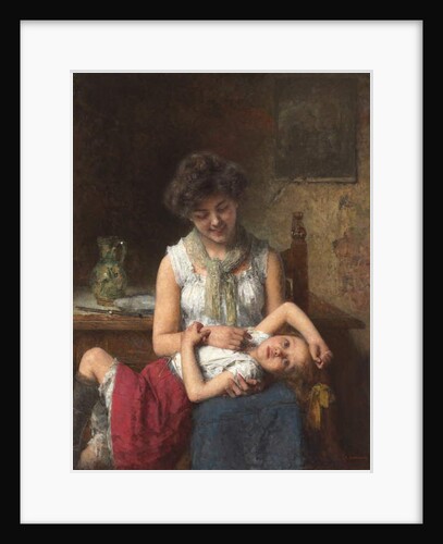 Moody Girl, c.1900 by Alexei Alexevich Harlamoff