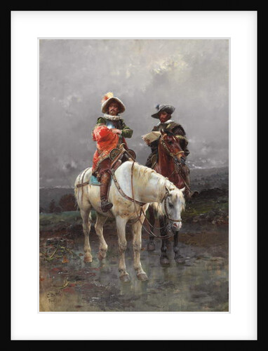 A Cavalier on a White Horse, 1890 by Cesare-Auguste Detti