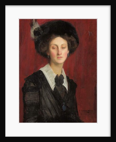 Hilda in a Black Hat, 1909 by George Spencer Watson