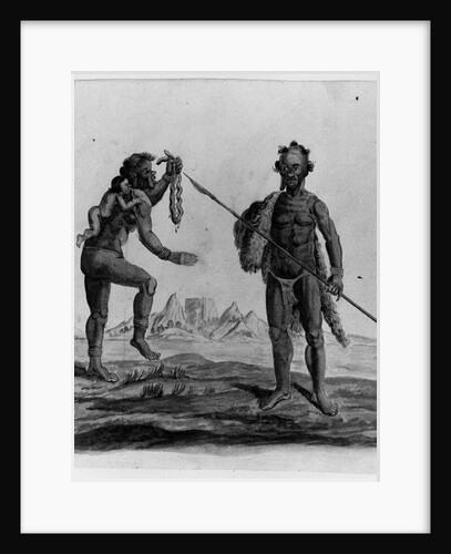 Drawing from an album of natives of Brazil, Africa, Persia and the East India by Dutch School