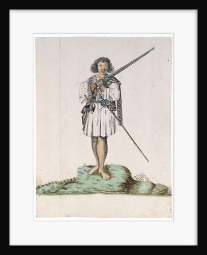 Drawing from an album of natives of Brazil, Africa, Persia and the East India by Dutch School