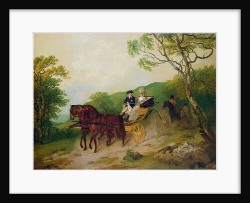 6th Earl and Marquis of Antrim with his wife Letitia driving a phaeton in Glenarm Castle park, Ballymena, Co. Antrim by Francis Wheatley