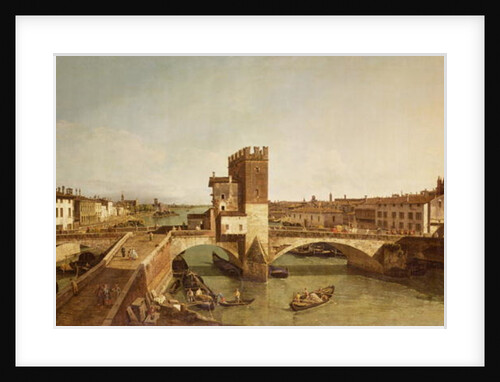 The Bridge at Delle Navi, Verona by Bernardo Bellotto