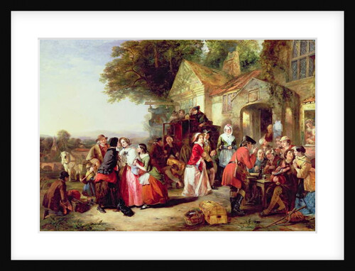 The Arrival of the Coach, 1850 by Thomas Falcon Marshall