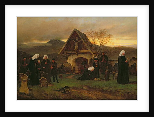 All Soul's Day in the Cemetery by Ludwig Friedrich Wilhelm Riefstahl