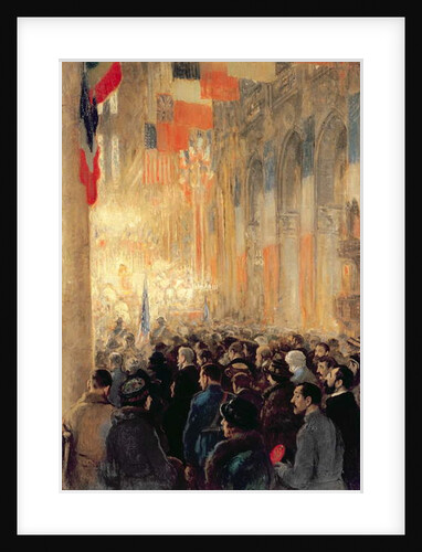 Service in Notre Dame, giving thanks for victory after the Great International War, 1918 by Francis Luis Mora