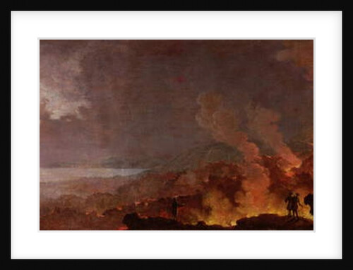 Vesuvius Erupting at Night with Sightseers in the Foreground by Pietro Antoniani