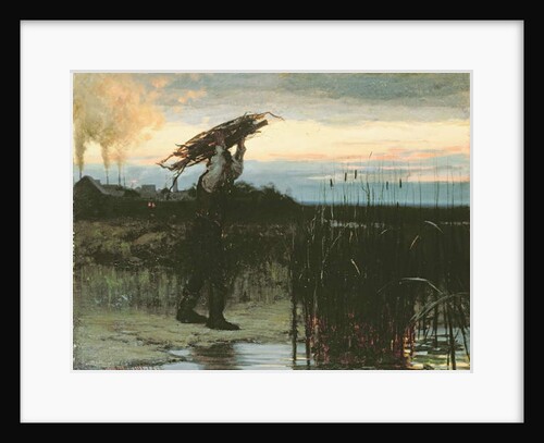 Man carrying Sticks at Dusk, 1879 by Gilbert Gaul
