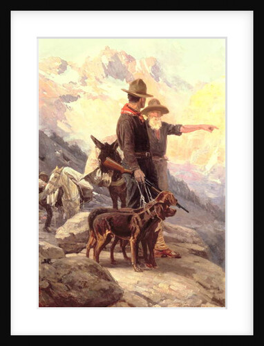 The Mountain Hunt, 1917 by Frank Tenney Johnson