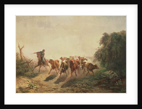 Union Drover with Cattle for the Army, 1860 by Otto Sommer