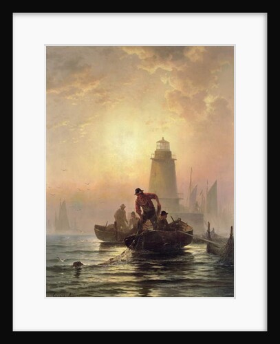 Fish Pond, Orient Bay, Long Island by Edward Moran