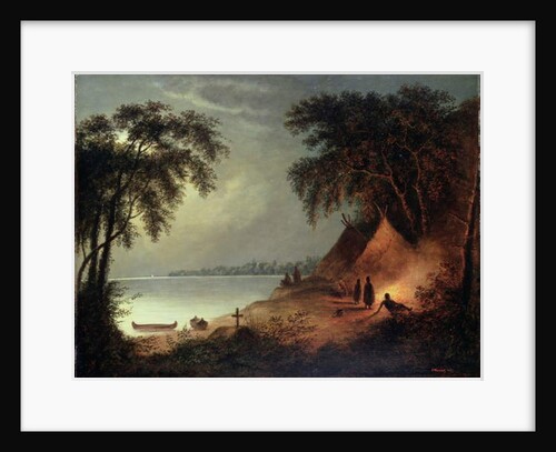 Indian Burial by Cornelius Krieghoff