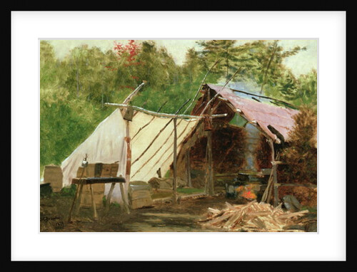 Camp in the Maine Wood, No.3, 1879 by John George Brown