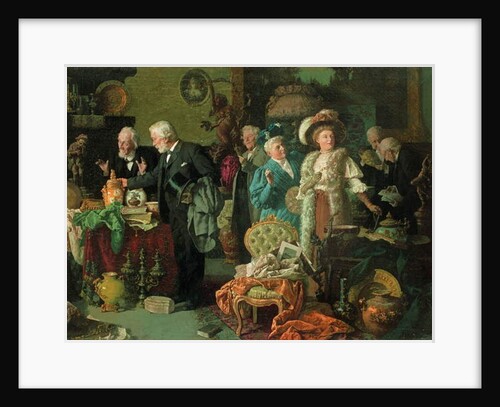 Connoisseurs in an Antique Shop by Louis Charles Moeller